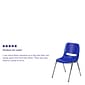 Flash Furniture HERCULES Series Plastic Shell Stack Chair, Navy/Chrome (RUT18NVYCHR)