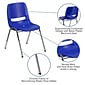 Flash Furniture HERCULES Series Plastic Shell Stack Chair, Navy/Chrome (RUT18NVYCHR)