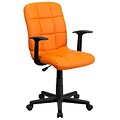 Flash Furniture Clayton Vinyl Swivel Mid-Back Quilted Task Office Chair, Orange (GO16911ORGA)