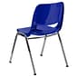 Flash Furniture HERCULES Series Plastic Shell Stack Chair, Navy/Chrome (RUT18NVYCHR)