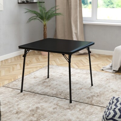 Flash Furniture Madelyn Folding Table, 33.5" x 33.5", Black (JB2)