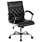 Flash Furniture Mid-Back Leather Executive Office Chair, Black