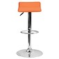 Flash Furniture Contemporary Vinyl Adjustable Height Barstool with Back, Orange, 2-Pieces (2DS801CONTORGGG)