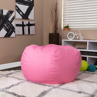 Flash Furniture Cotton Twill Bean Bag Chair, Light Pink (DGBEANLGSLDPK)