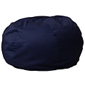 Flash Furniture Cotton Twill Oversized Solid Bean Bag Chair, Navy Blue