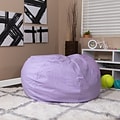 Flash Furniture Cotton Twill Oversized Dot Bean Bag Chair, Lavender