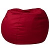 Flash Furniture Cotton Twill Bean Bag Chair, Red (DGBEANSMSLDRD)