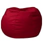 Flash Furniture Cotton Twill Bean Bag Chair, Red (DGBEANSMSLDRD)