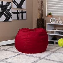 Flash Furniture Cotton Twill Bean Bag Chair, Red (DGBEANSMSLDRD)