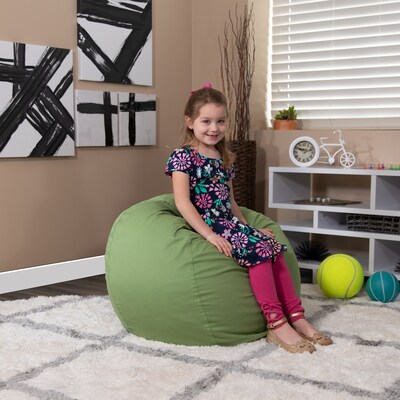 Flash Furniture Cotton Twill Bean Bag Chair, Green (DGBEANSMSLDGN)