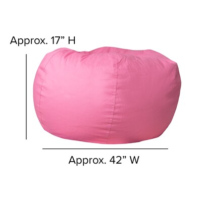 Flash Furniture Cotton Twill Bean Bag Chair, Light Pink (DGBEANLGSLDPK)