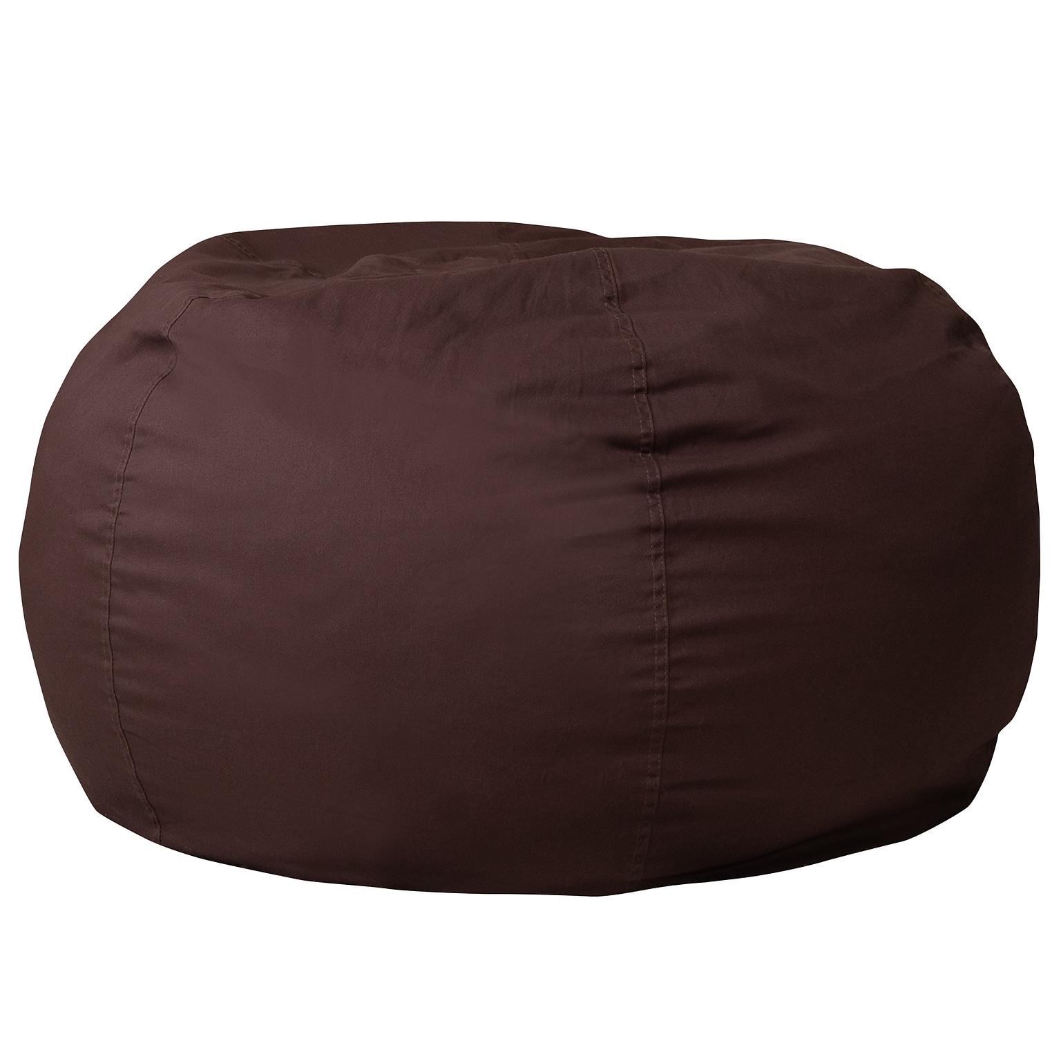 Flash Furniture Cotton Twill Bean Bag Chair, Brown (DGBEANLGSLDBN)
