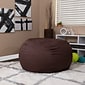 Flash Furniture Cotton Twill Bean Bag Chair, Brown (DGBEANLGSLDBN)