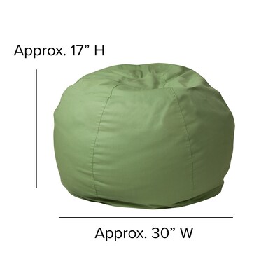 Flash Furniture Cotton Twill Bean Bag Chair, Green (DGBEANSMSLDGN)