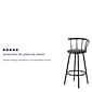 Flash Furniture Transitional Vinyl Swivel Barstool, Black (YBYJ909KD)