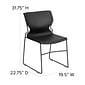 Flash Furniture Hercules Plastic Stack Chair, Black (RUT438BKGG)