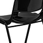 Flash Furniture HERCULES Series Plastic Kid's Shell Stack Chair, Black (RUT14PDRBK)