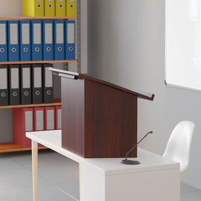 Flash Furniture 19H Foldable Lectern, Mahogany (MTM8833LECT)