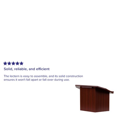 Flash Furniture 19H" Foldable Lectern, Mahogany (MTM8833LECT)