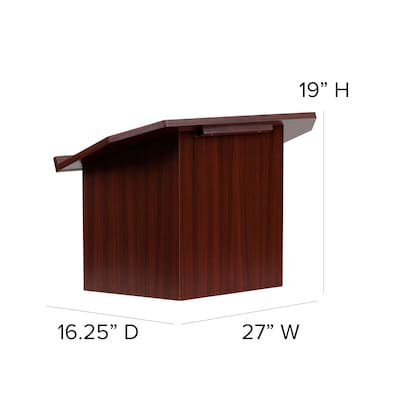 Flash Furniture 19H" Foldable Lectern, Mahogany (MTM8833LECT)