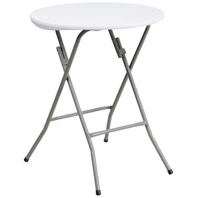 Flash Furniture Elon Folding Table, 24 x 24, Granite White (DADYCZ80R1SM)