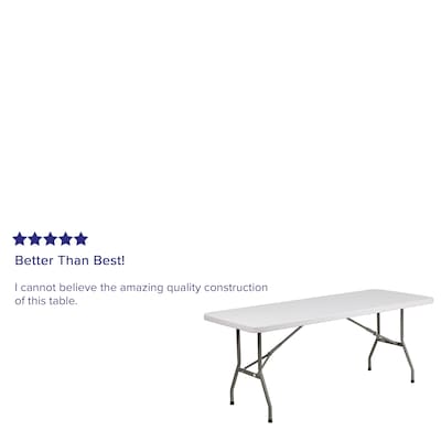 Flash Furniture Elon Folding Table, 72" x 30", Granite White (DADYCZ183BGW)
