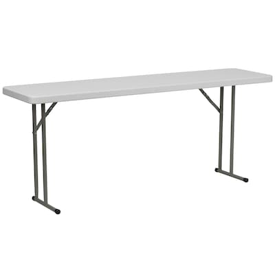 Flash Furniture Elon Folding Table, 72 x 18, Granite White (DADYCZ180GW)