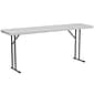 Flash Furniture Elon Folding Table, 72" x 18", Granite White (DADYCZ180GW)