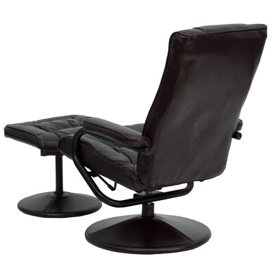 Flash Furniture LeatherSoft Recliner and Ottoman Set Brown (BT7862BN)