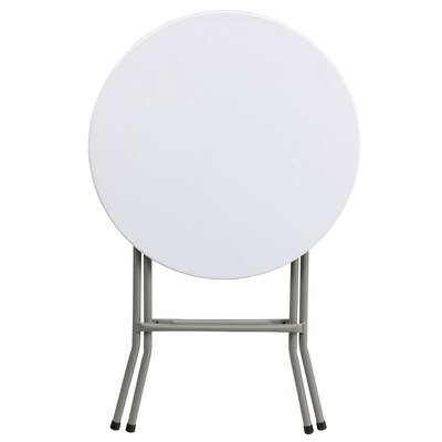 Flash Furniture Elon Folding Table, 24" x 24", Granite White (DADYCZ80R1SM)