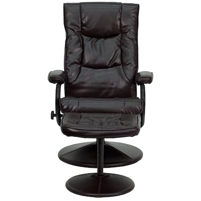 Flash Furniture LeatherSoft Recliner and Ottoman Set Brown (BT7862BN)