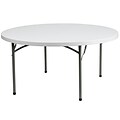 Flash Furniture Elon Folding Table, 59.75 x 59.75, Granite White (DADYCZ152RGW)