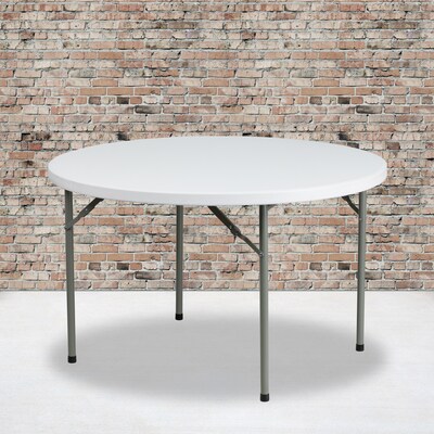 Flash Furniture Elon Folding Table, 48 x 48, Granite White (DADYCZ122R)