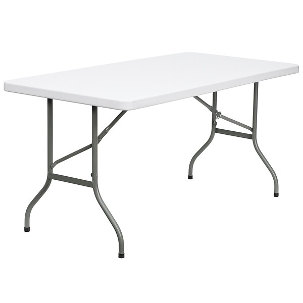 Flash Furniture Folding Table, 60 x 30, White (DAD-YCZ-152-GG)