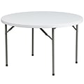 Flash Furniture 48 Plastic Round Folding Table, Granite White (DADYCZ122R)