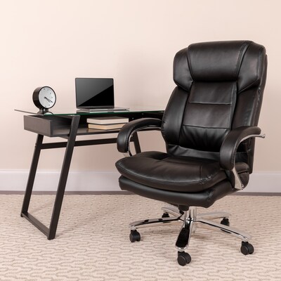 Flash Furniture HERCULES Series Ergonomic LeatherSoft Swivel Big & Tall Executive Office Chair, Blac