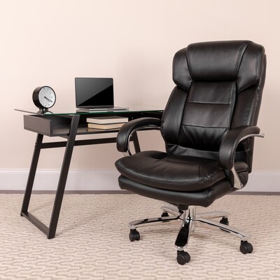 Flash Furniture HERCULES Series Ergonomic LeatherSoft Swivel Big & Tall Executive Office Chair, Black (GO2078LEA)