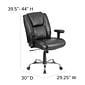 Flash Furniture HERCULES Series Ergonomic LeatherSoft Swivel Big & Tall Task Office Chair, Black (GO2132LEA)