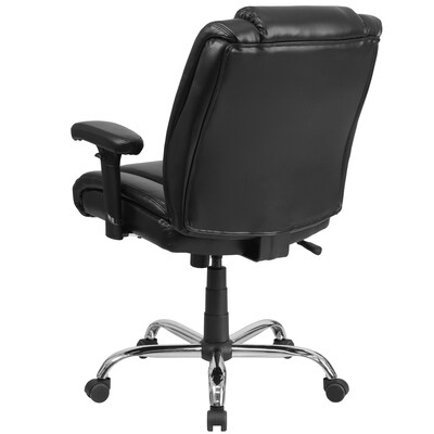 Flash Furniture HERCULES Series Ergonomic LeatherSoft Swivel Big & Tall Task Office Chair, Black (GO2132LEA)