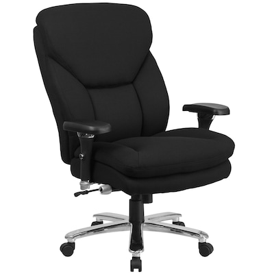 Flash Furniture HERCULES Series Ergonomic Fabric Swivel 24/7 Intensive Use Big & Tall Office Chair, Black (GO2085)