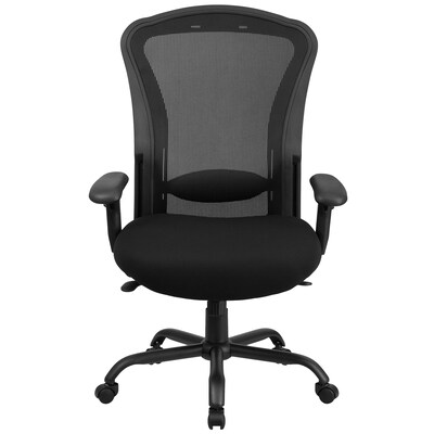 Flash Furniture HERCULES Series Ergonomic Mesh Swivel 24/7 Intensive Use Big & Tall Multifunction Office Chair, Black (LQ3BK)