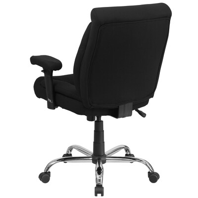 Flash Furniture HERCULES Series Ergonomic Fabric Swivel Big & Tall Tufted Task Office Chair, Black (GO2073F)