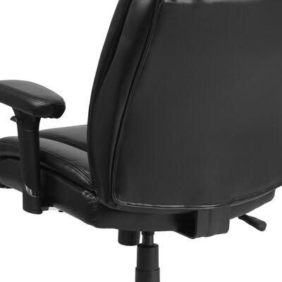 Flash Furniture HERCULES Series Ergonomic LeatherSoft Swivel Big & Tall Task Office Chair, Black (GO2132LEA)