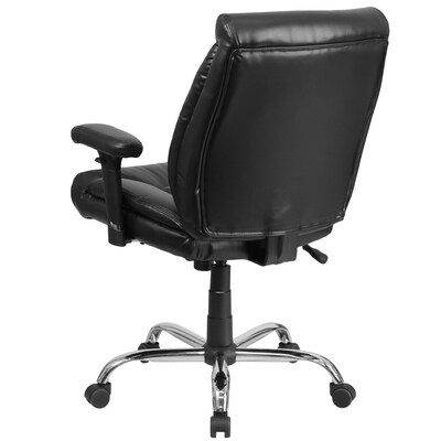 Flash Furniture HERCULES Series Ergonomic LeatherSoft Swivel Big & Tall Tufted Task Office Chair, Black (GO2073LEA)