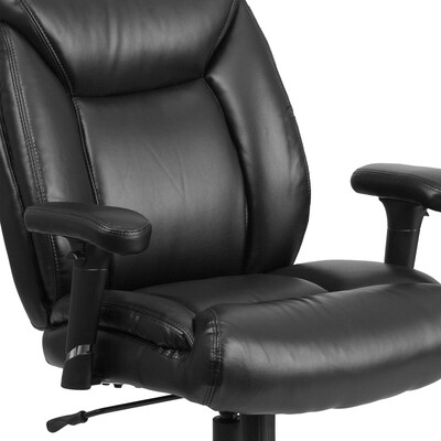 Flash Furniture HERCULES Series Ergonomic LeatherSoft Swivel Big & Tall Tufted Task Office Chair, Black (GO2073LEA)