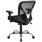 Flash Furniture HERCULES Series Ergonomic Mesh Swivel  Big & Tall Office Chair, Black (GO2032)