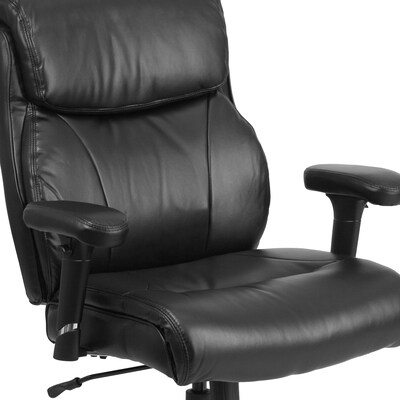 Flash Furniture HERCULES Series Ergonomic LeatherSoft Swivel Big & Tall Task Office Chair, Black (GO2031LEA)