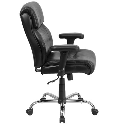 Flash Furniture HERCULES Series Ergonomic LeatherSoft Swivel Big & Tall Task Office Chair, Black (GO2031LEA)