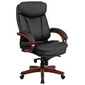 Flash Furniture Hansel Ergonomic LeatherSoft Swivel High Back Executive Office Chair, Black/Mahogany