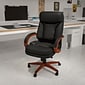 Flash Furniture Hansel Ergonomic LeatherSoft Swivel High Back Executive Office Chair, Black/Mahogany (BT90171HS)